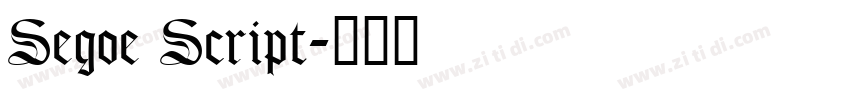 Segoe Script字体转换